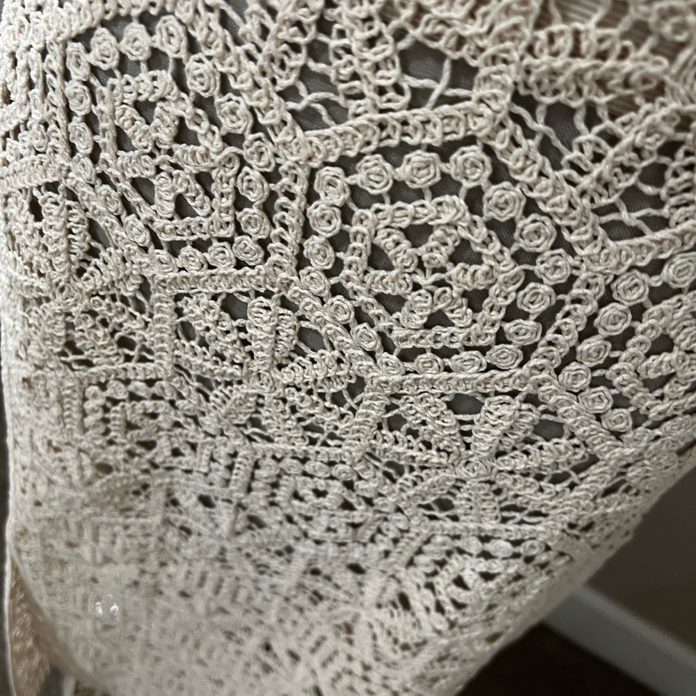 Gorgeous see through crochet pencil midi skirt